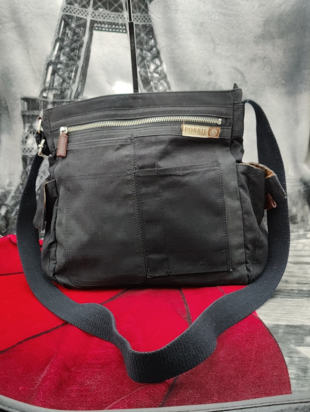 Fossil Black Cloth Bag